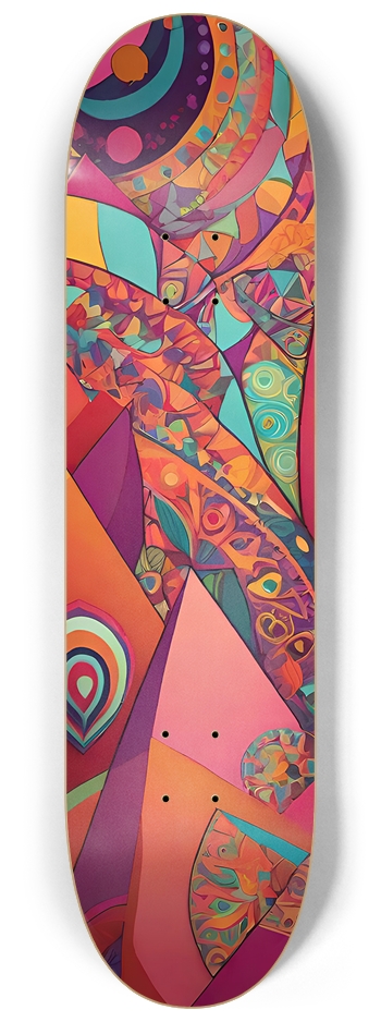 Psychedelic Abstract Painting - Custom Skateboard