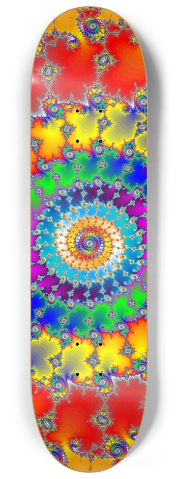 Psychedelic Spiral Fractal - Custom Skateboard