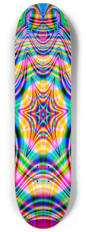 Psychedelic Radial Design - Custom Skateboard