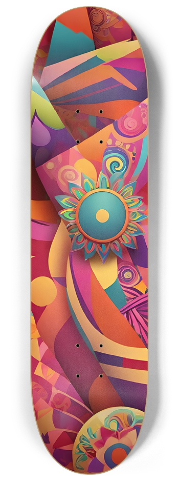 Brightly Colored Sweetness - Custom Skateboard