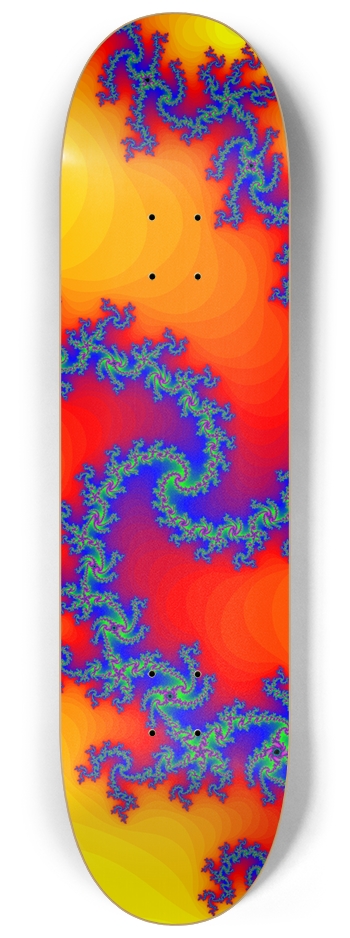 Psychedelic Spiral Fractal - Custom Skateboard