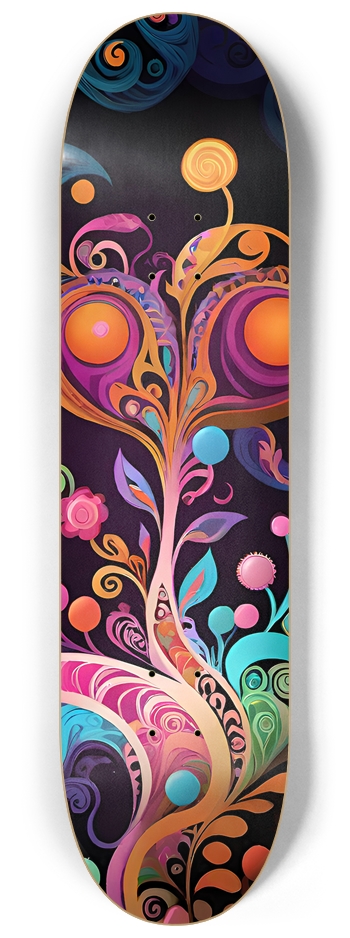 Trippy Vegetation - Custom Skateboard