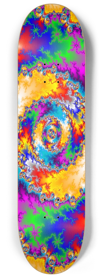 Psychedelic Radial Fractal - Custom Skateboard