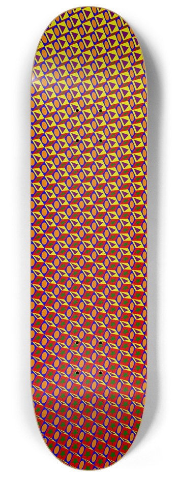 Psychedelic Shapes Pattern - Custom Skateboard