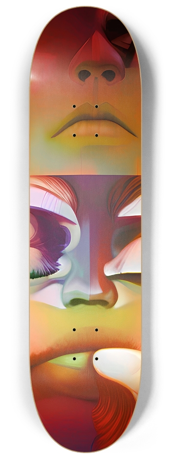 Distorted Faces - Custom Skateboard
