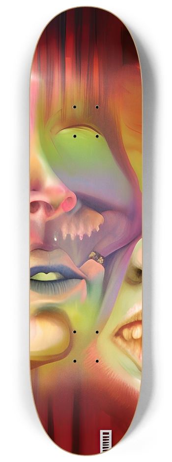 Distorted Faces - Custom Skateboard