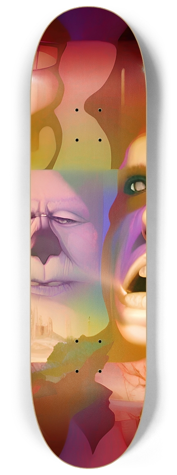 Distorted Faces - Custom Skateboard
