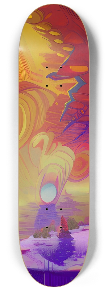 Abstract Psychedelic Design - Custom Skateboard