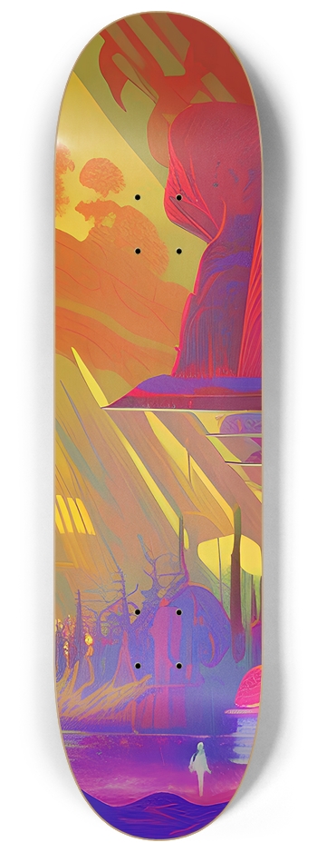 Psychedelic Landscape - Custom Skateboard