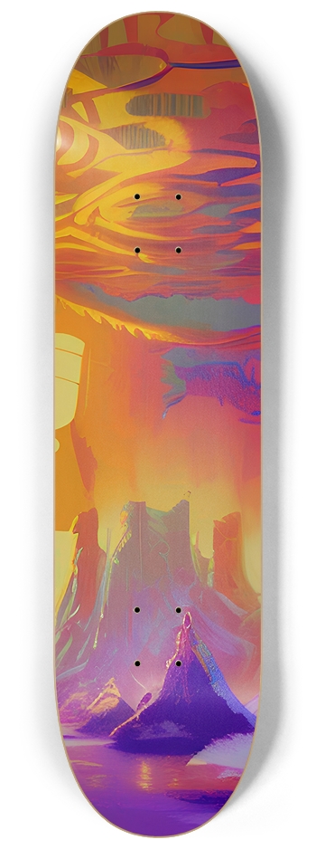 Psychedelic Landscape - Custom Skateboard