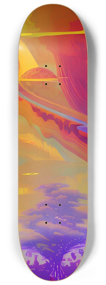 Psychedelic Landscape - Custom Skateboard