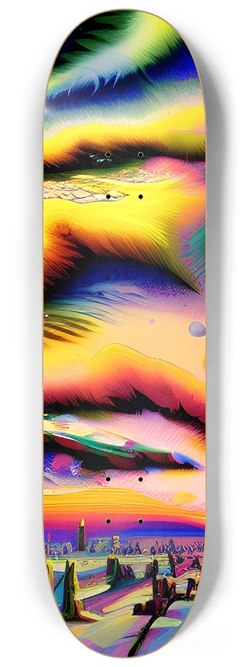 Psychedelic Sky - Custom Skateboard
