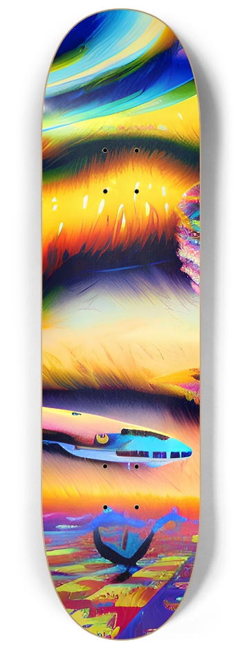 Abstract Psychedelic Design - Custom Skateboard