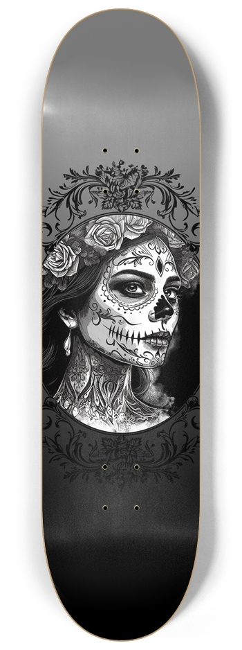 La Catrina Skateboard Chicano Art Lowrider Art