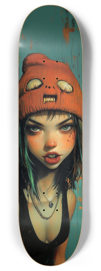 Monster beany girl Custom Skateboard