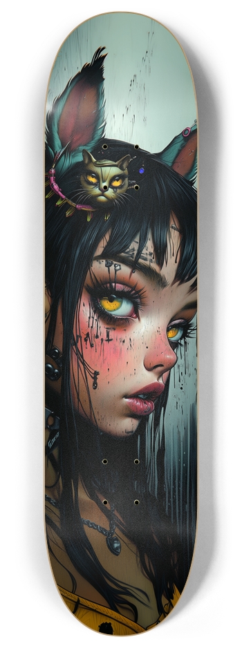 Cat Girl Custom Skateboard