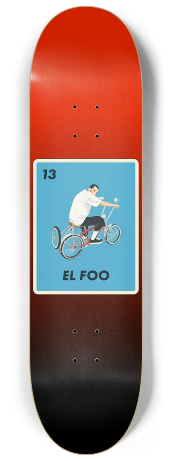 Mexican Loteria Skateboard El Foo Lowrider Deck