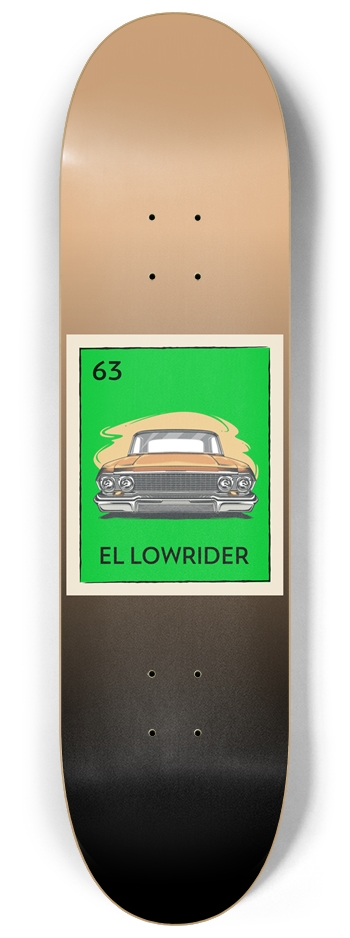 Mexican Loteria Skateboard El Lowrider Skateboard 