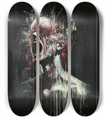 fractured Agony popscile deckwallSkateboard Series