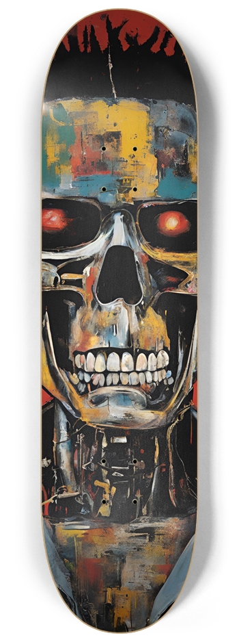 Basquiat inspired TERMINATOR Skateboard Wall Art
