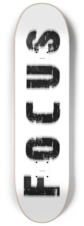 Focus Skatedeck 8.25" x 32"- Black Lettering
