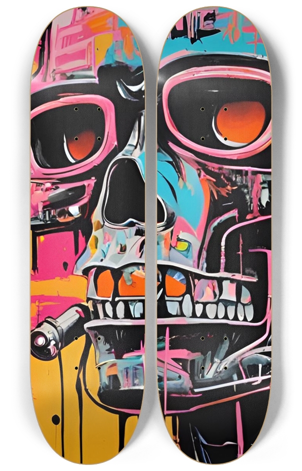 Pop Art Terminator Diptych Skateboard Wall Art