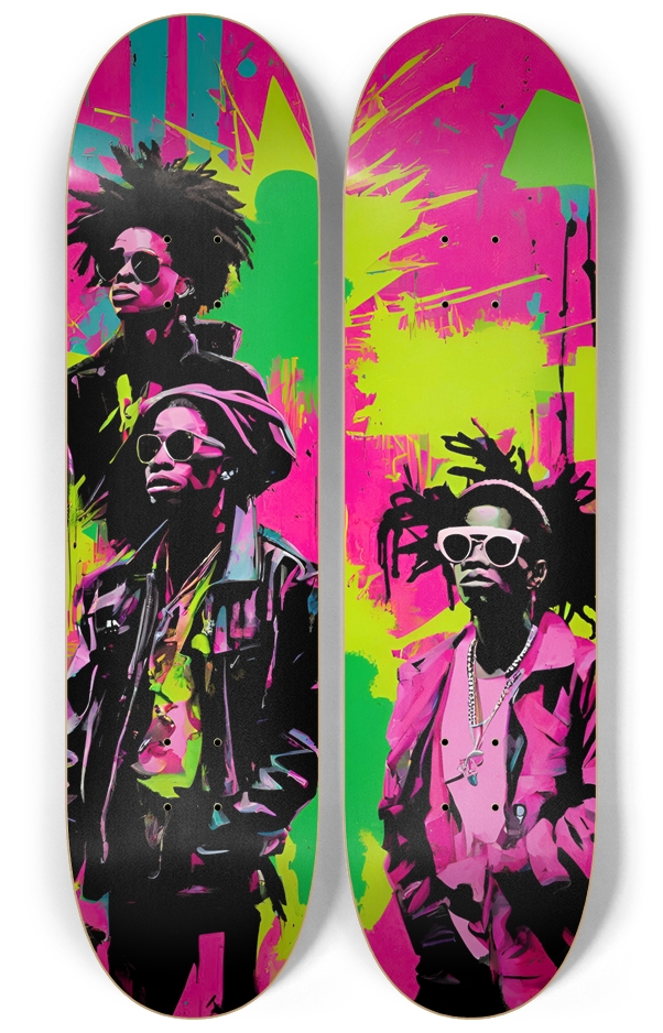 Basquiat-Inspired Rockstar & Movie Icons Diptych S
