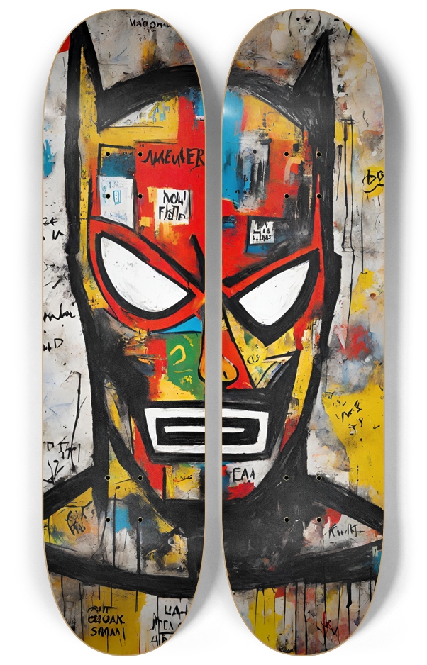 Hero or Villain | Basquiat-Inspired Skateboard 