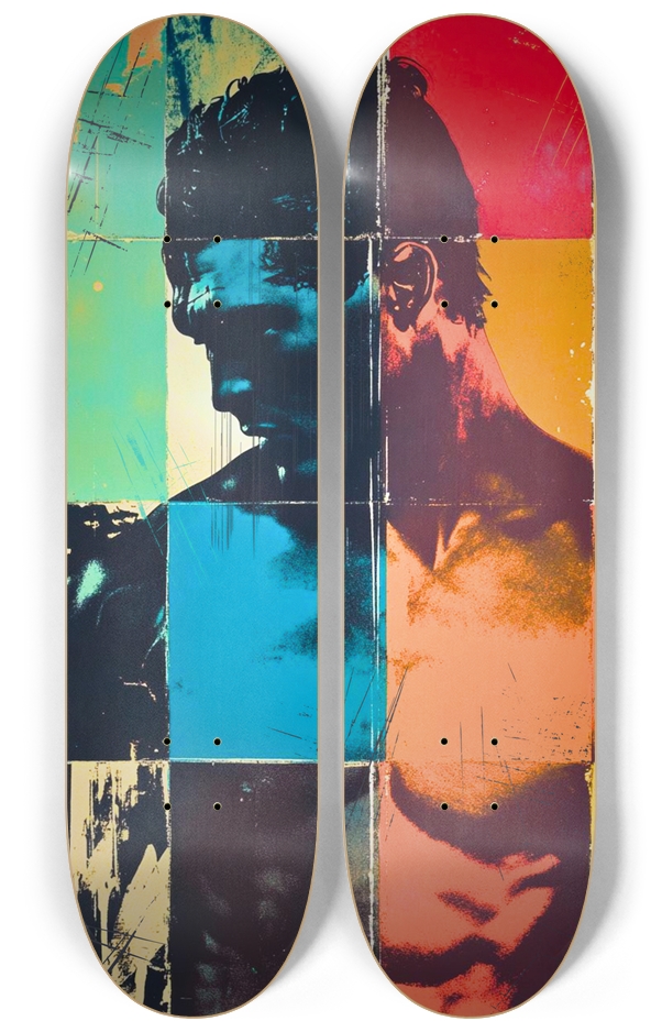 Warhol-Inspired Pop Art Skateboard Wall Art | Vibr