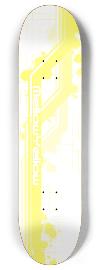 Mellow Yellow Graffiti Abstract Custom Skateboard 