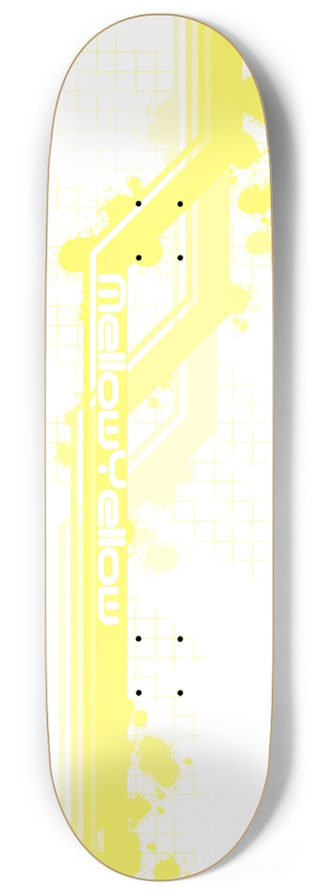 Mellow Yellow Graffiti Abstract Custom Skateboard