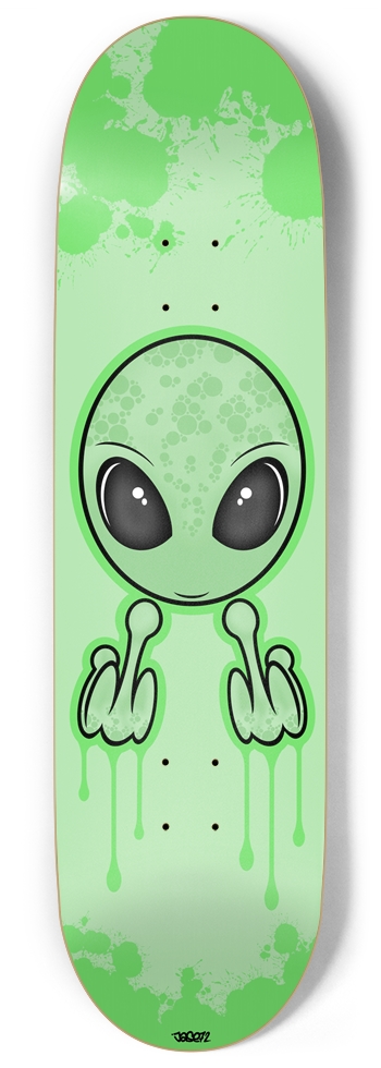 Bad Green Alien Custom Skateboard
