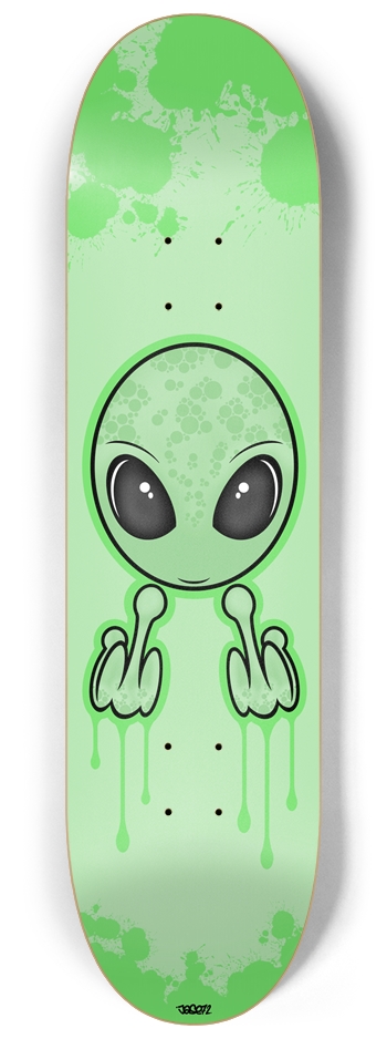 Bad Green Alien Custom Skateboard