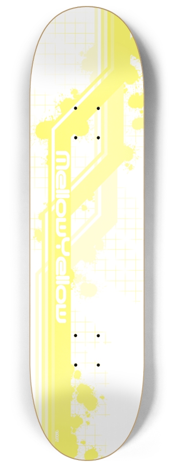 Mellow Yellow Graffiti Abstract Custom Skateboard 