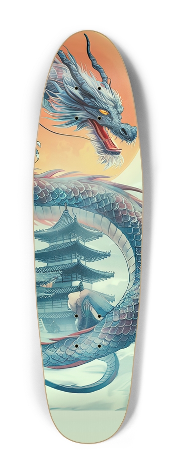 Japanese Guardian Dragon Custom Skateboard