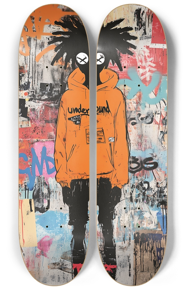 Basquiat-Inspired Graffiti Skateboard Art | Urban 