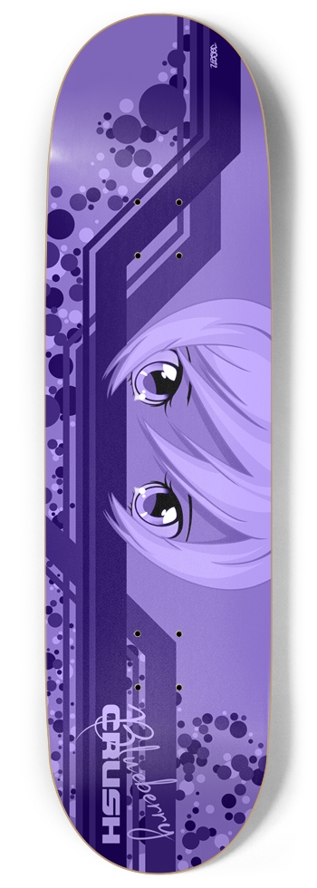 Anime Girl Blueberry Crush Custom Skateboard