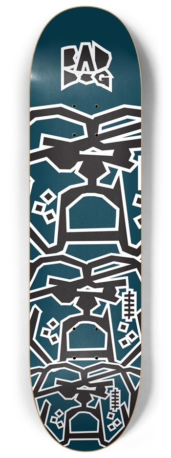Bad Dog Stacked Dark Blue