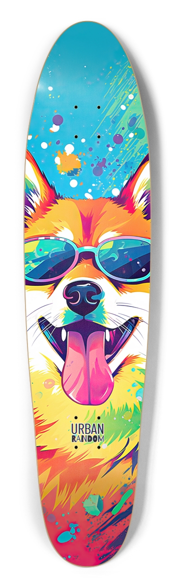 Cool Canine Chaos Shiba Inu Longboard