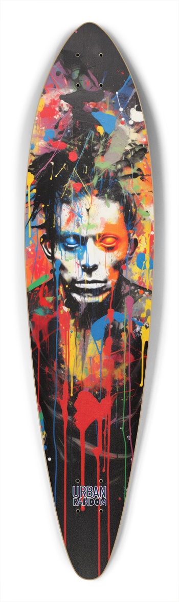 Riot Wave Punk Rock Pintail Longboard