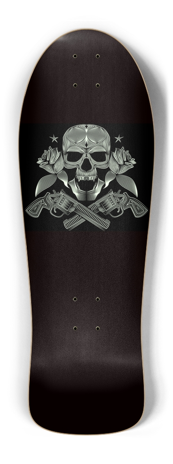 Skull N' Guns Glow Skateboard