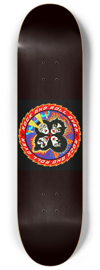 Rock And Roll Kiss Glow Skateboard