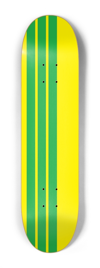 Custom Skateboard green strips