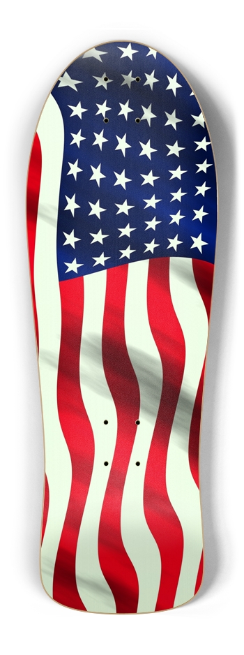 American Flag Glow Retro Skateboard