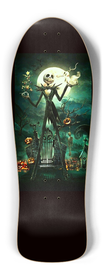 Jack Skeleton Nightmare Glow Retro Skateboard