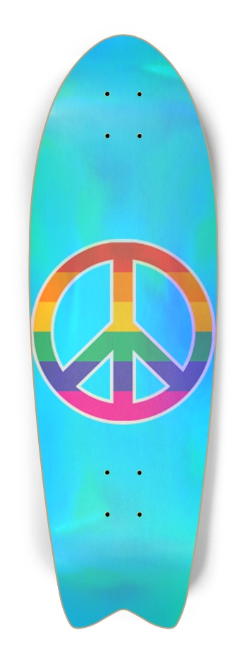 Peace Holographic Skateboard