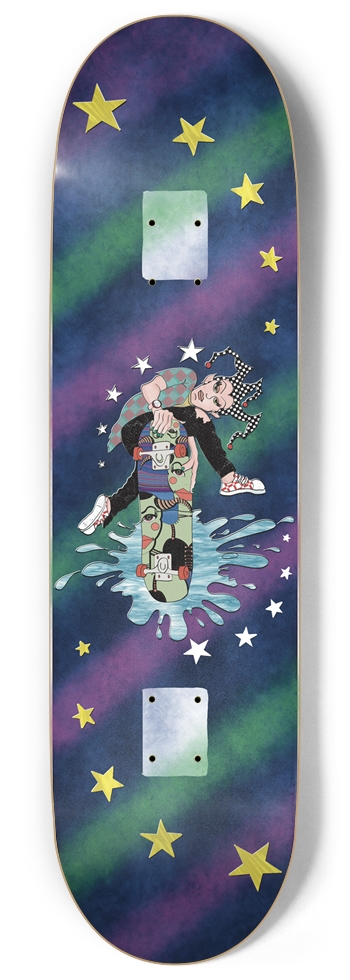 Galaxy Jester Skateboard Unique Cosmic Design 