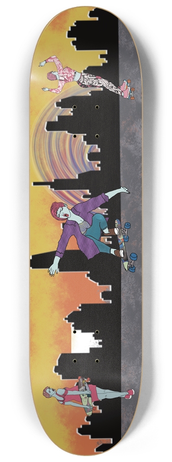 Sunset Shredder Skateboard Deck for Skater Girls