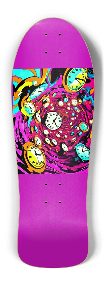 Time Warp Glow Retro Skateboard