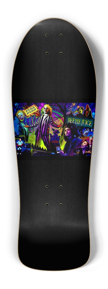 Beetlejuice Art Glow Retro Skateboard